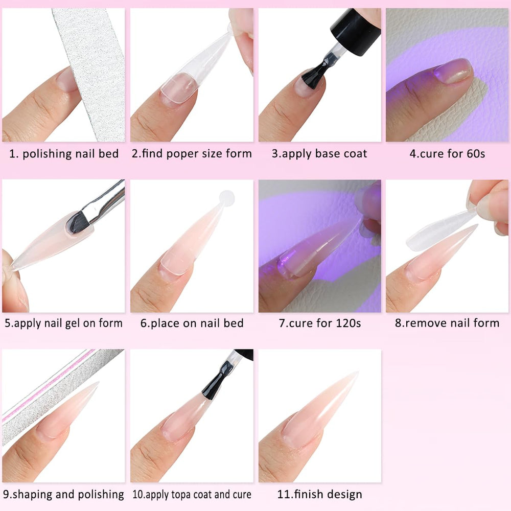 Fcozpjk finished nails lifestyle photo showing natural-strength look and polish-ready finish