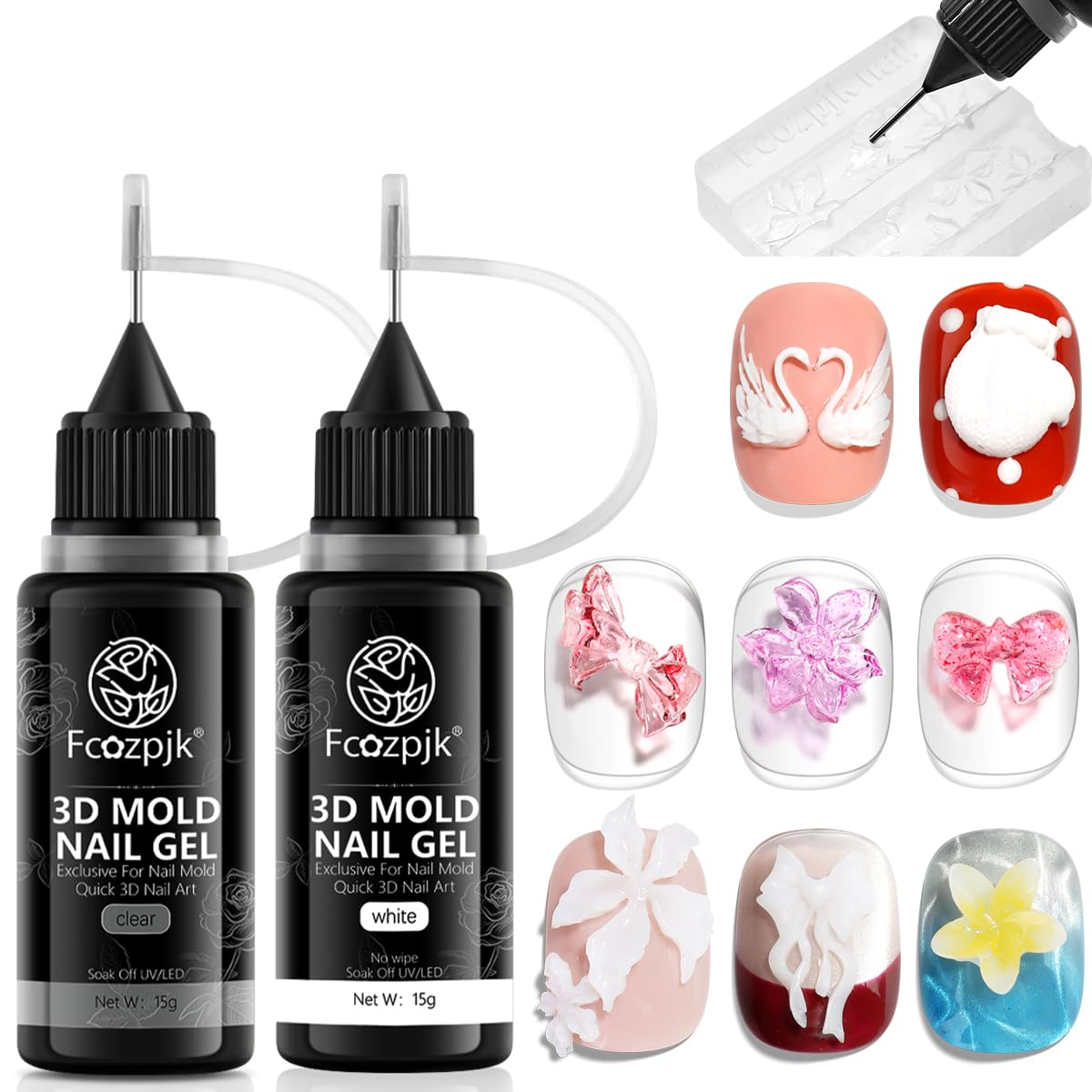 Fcozpjk front view of white and clear 15g sculpting gel bottles showing label and caps benefits precise storage
