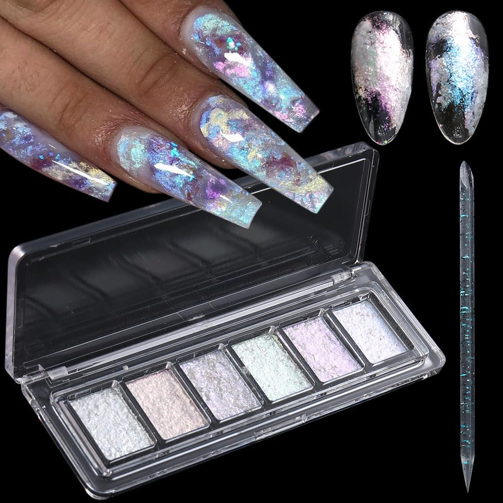 Fcozpjk front packaging showing six-color glitter kit and benefits