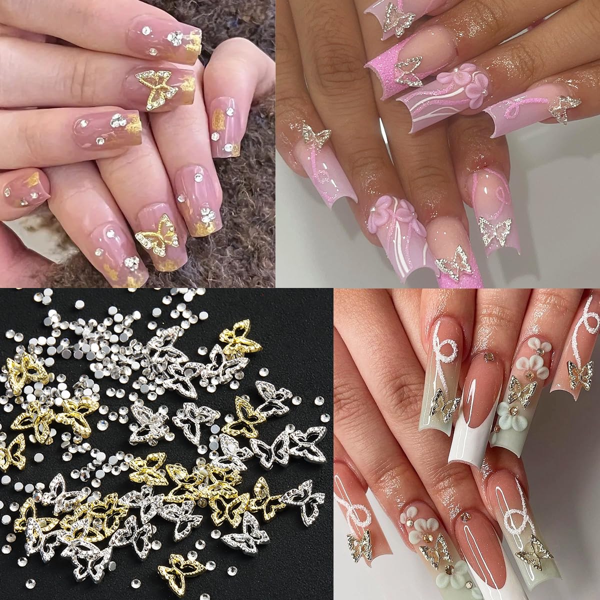 Fcozpjk bridal manicure lifestyle shot with flowers and pearls creating a delicate look