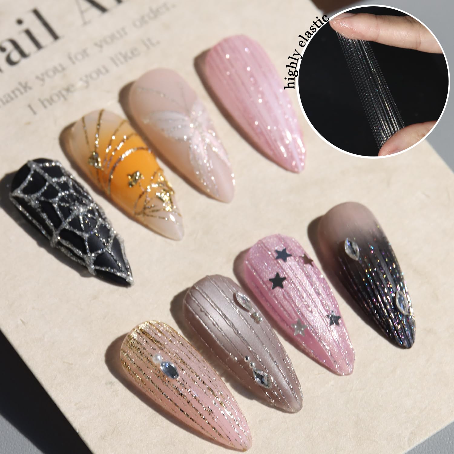Fcozpjk finished manicure lifestyle shot with reflective lines, salon-quality eye-catching benefit