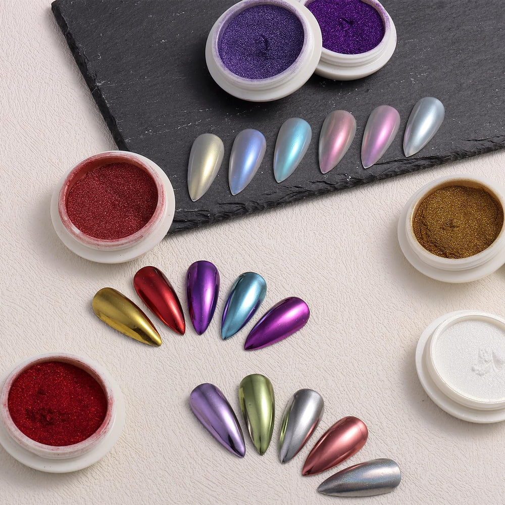 Fcozpjk nail application in progress demonstrating easy mirror effect