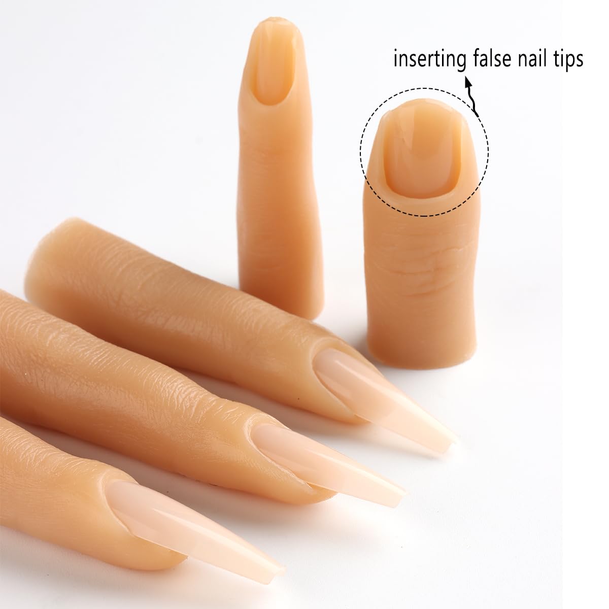 Fcozpjk spread of 96 false nail tips illustrating tip variety and training versatility