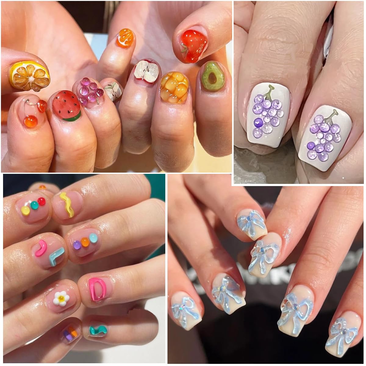 Fcozpjk neon summer manicure in use showing bright colors and eye-catching accents