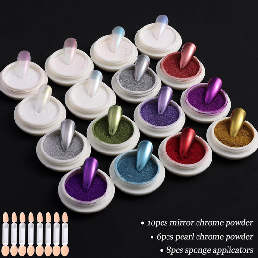 Fcozpjk open jars display vibrant pigments for creative nails