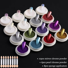 Fcozpjk open jars display vibrant pigments for creative nails