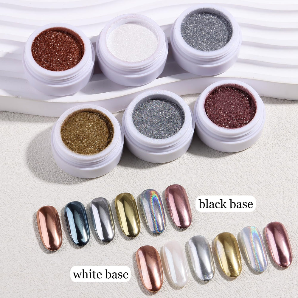 Fcozpjk open jars displaying six colors for easy shade selection and inspiration