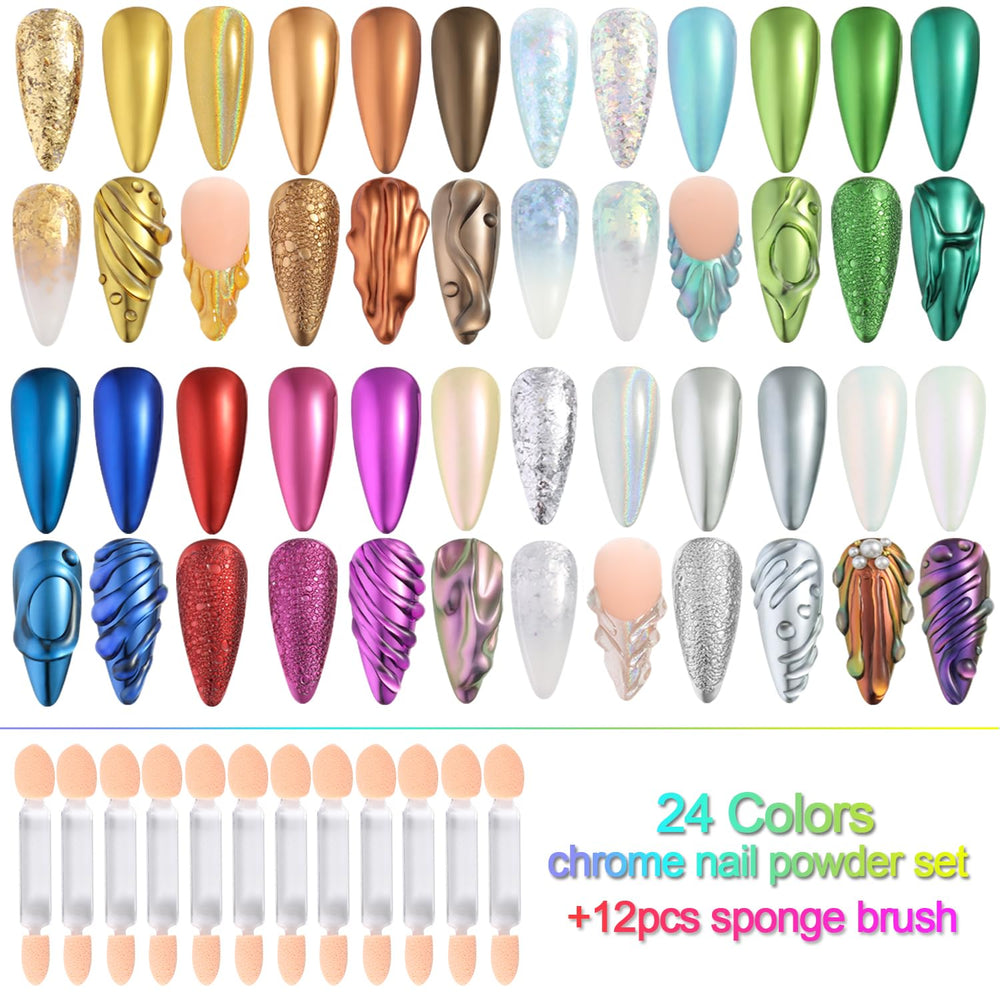 Fcozpjk open boxes arranged to display vibrant powder colors and finishes