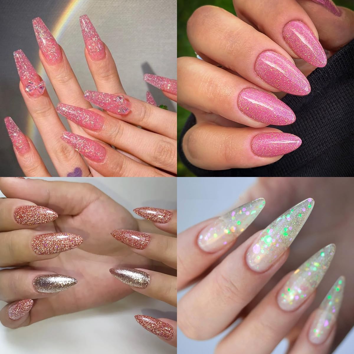 Fcozpjk iridescent chunky glitter texture close-up for shimmering finishes