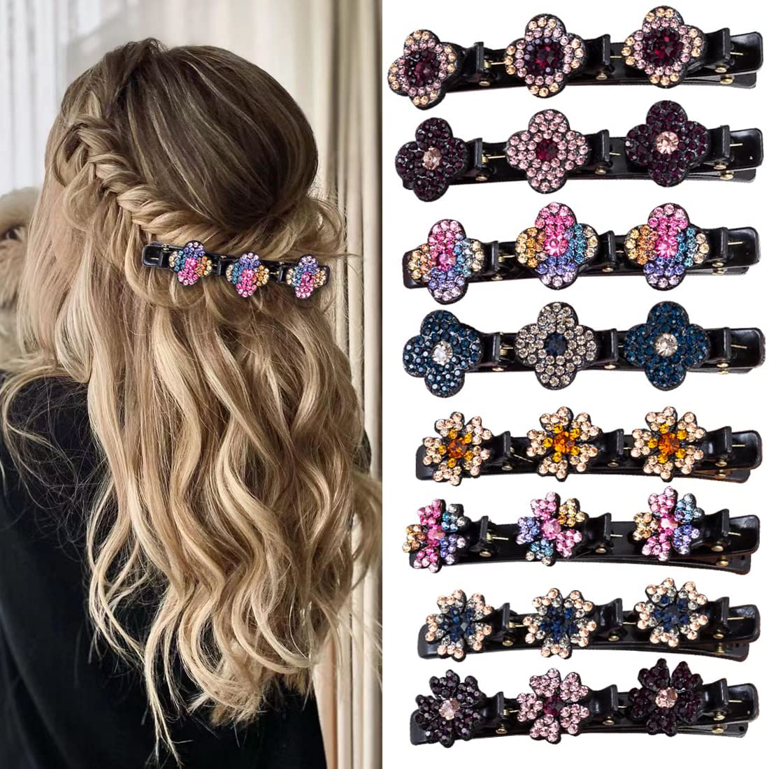FDBJulyy front packaging showing eight sparkling clips and benefits for styling