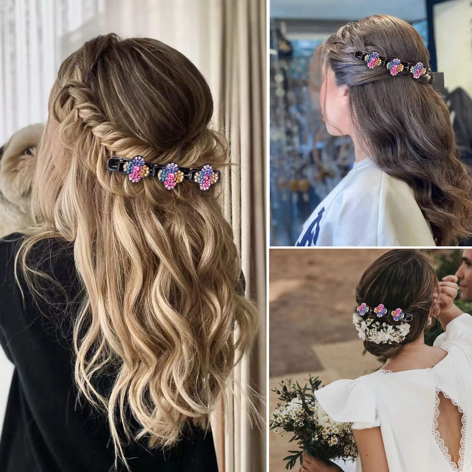 FDBJulyy clips worn in a half-up hairstyle adding shine and polish
