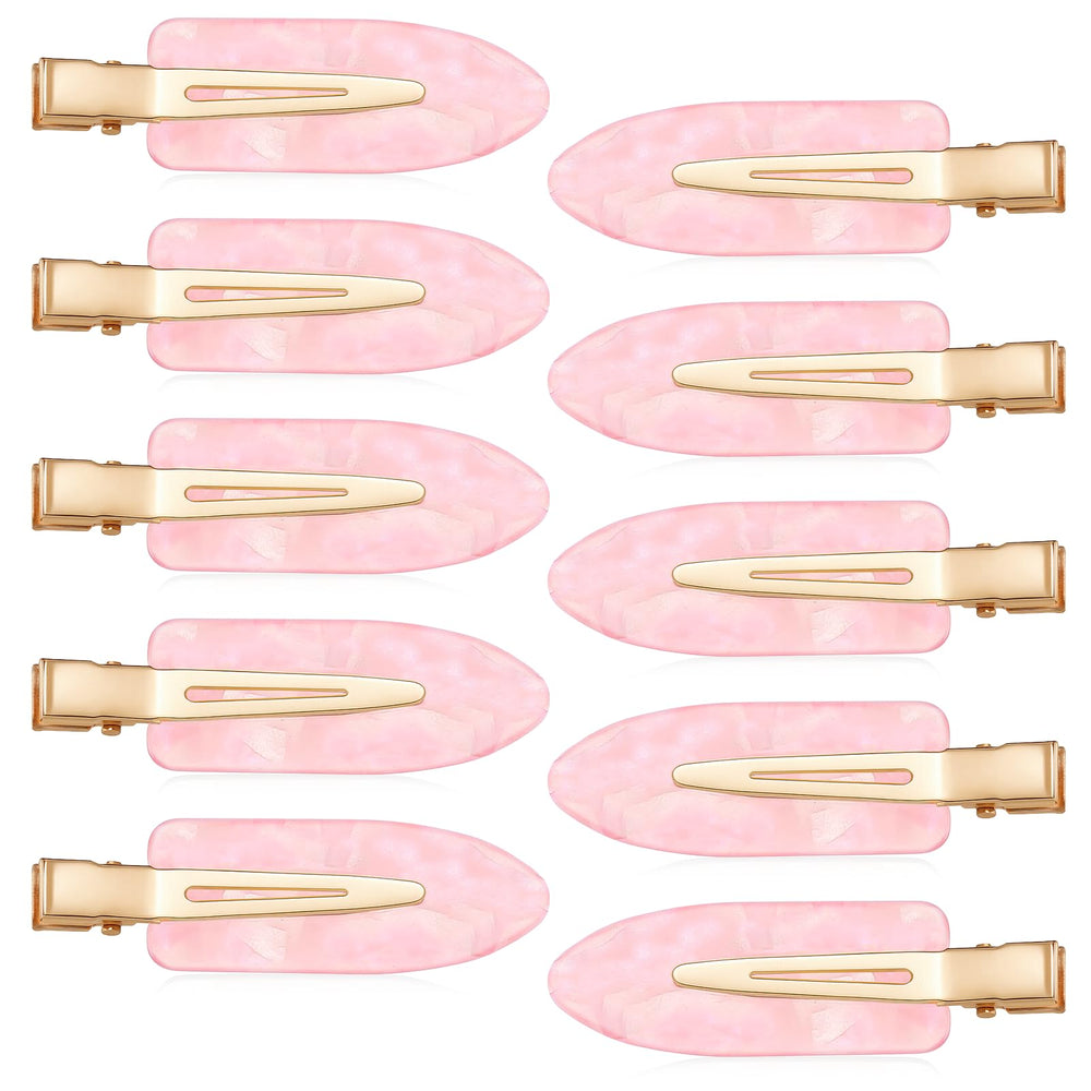 FdcLixuvol front view of pink and gold no-crease clip pack, neat presentation benefit