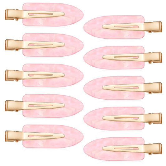FdcLixuvol front view of pink and gold no-crease clip pack, neat presentation benefit