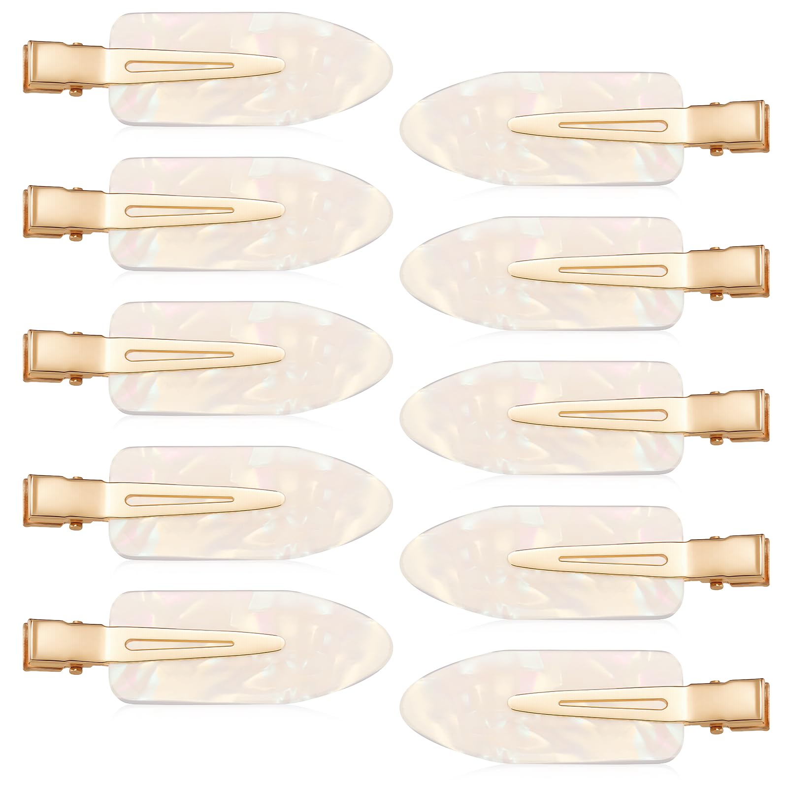 FdcLixuvol front view of ten white no-crease clips showing compact pack and convenience