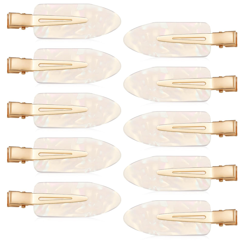 FdcLixuvol front view of ten white no-crease clips showing compact pack and convenience