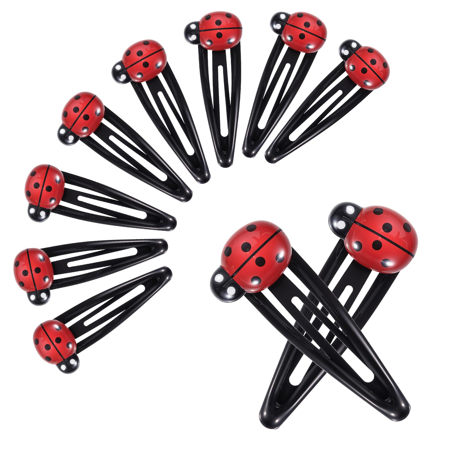 FdcLixuvol front view of 20-pack ladybug clips showing bright red design and value