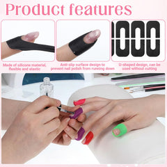 FdcZeyxior fingertip beside ruler showing scale and fit for different nail sizes