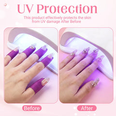 FdcZeyxior black guard under UV lamp reducing light exposure during gel cure