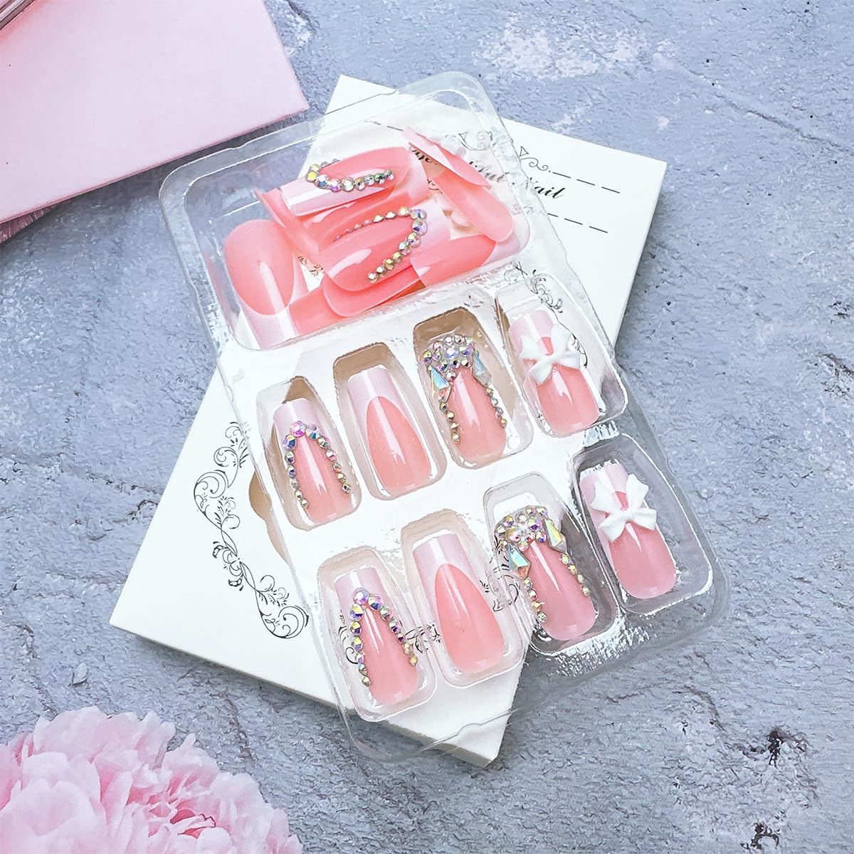 FDSQHSA adhesive tabs wooden stick and nail file included for quick application