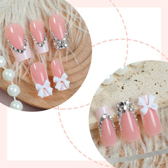 FDSQHSA close-up bow and rhinestones highlighting decorative accents for sparkle