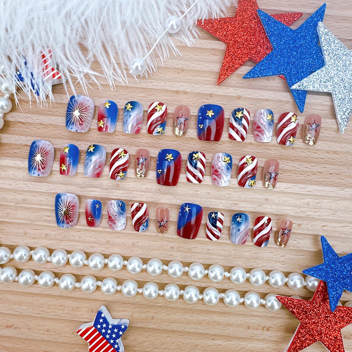 FDSQHSA close-up of 3D gold star and stripe detailing highlighting texture and shine