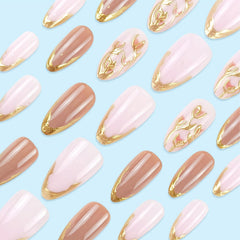 FDSQHSA side view of gold French stripe tip demonstrating elegant metallic accent