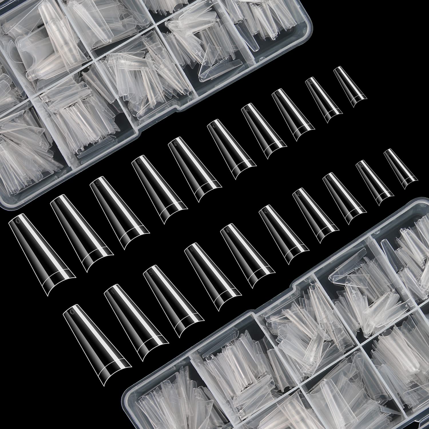 FEBSNOW front packaging showing 1000pcs coffin nail tips for versatile extensions