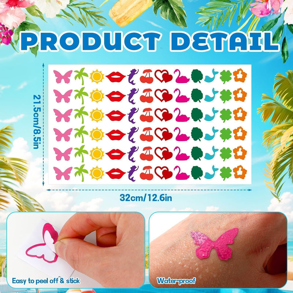 FEBSNOW close-up of heart sticker pattern showing precise edges for crisp tans