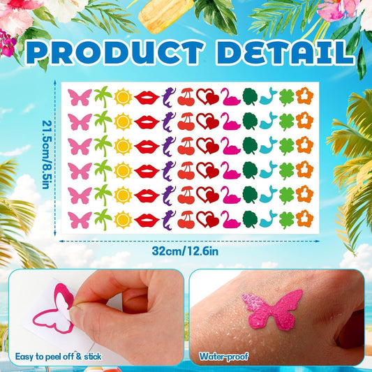 FEBSNOW close-up of heart sticker pattern showing precise edges for crisp tans
