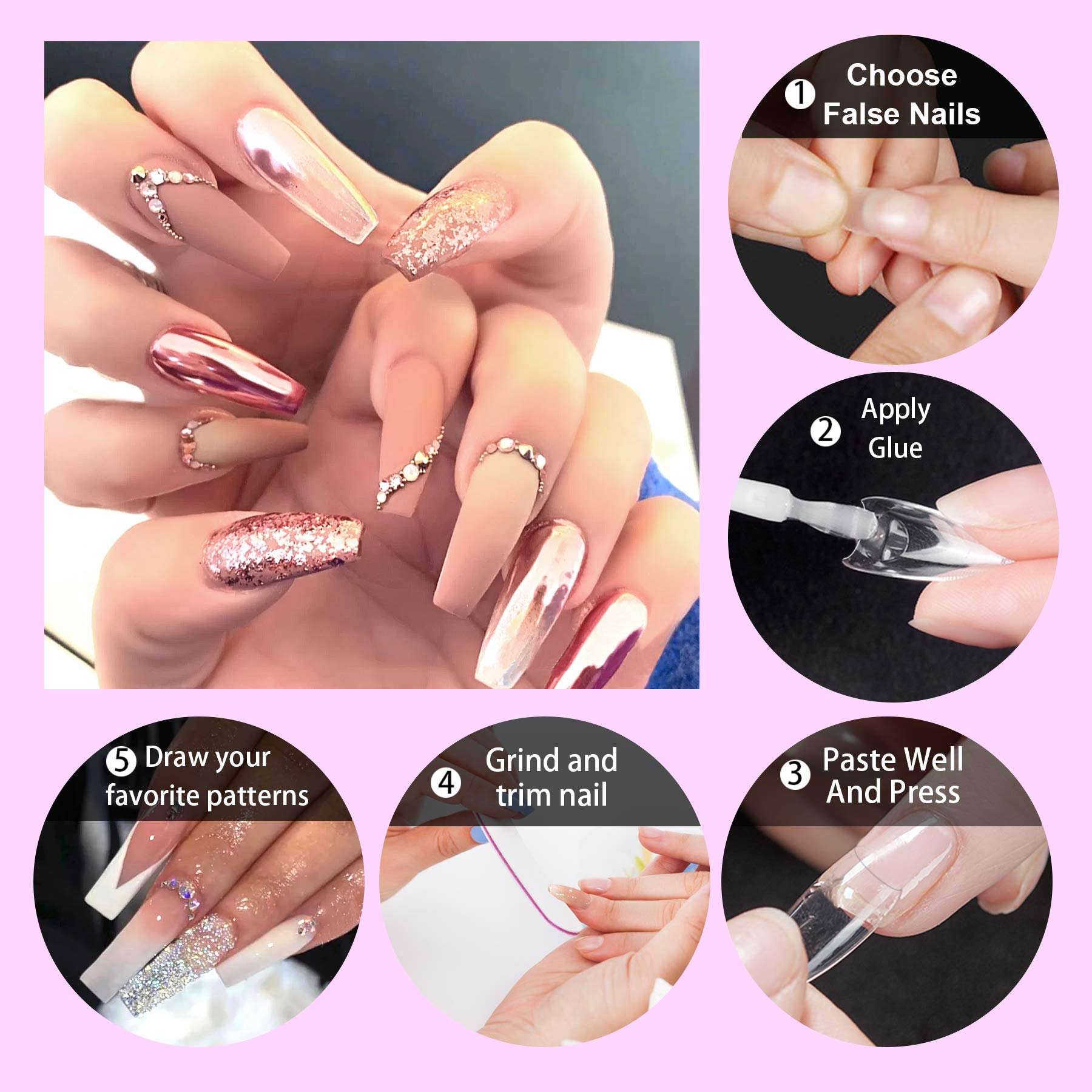 FEBSNOW nail artist applying a tip demonstrating fast application and neat fit