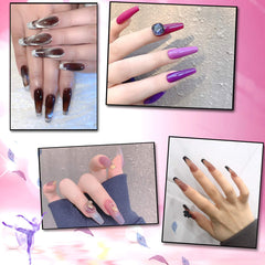 FEBSNOW hand comparison showing ten sizes for accurate nail fit and customization