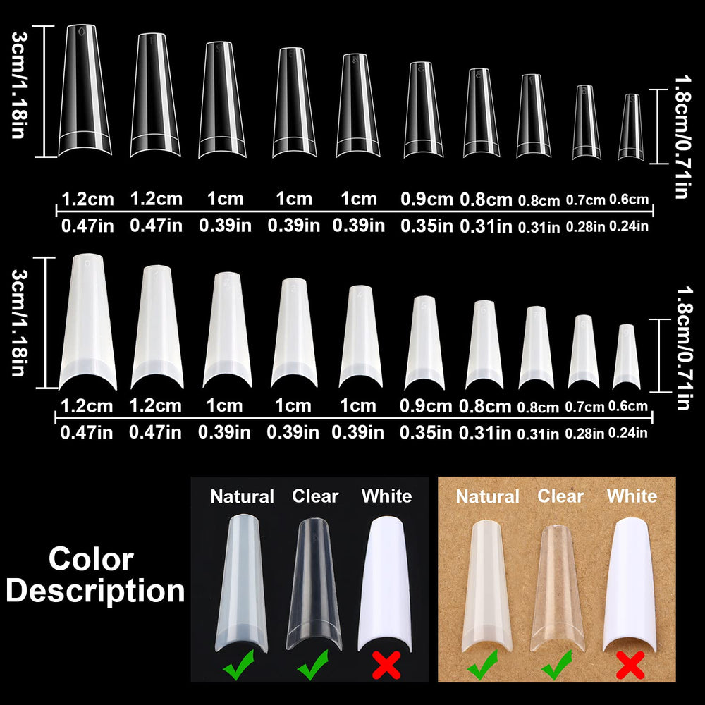 FEBSNOW clear boxes displaying ten sizes for quick size selection