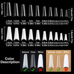 FEBSNOW clear boxes displaying ten sizes for quick size selection
