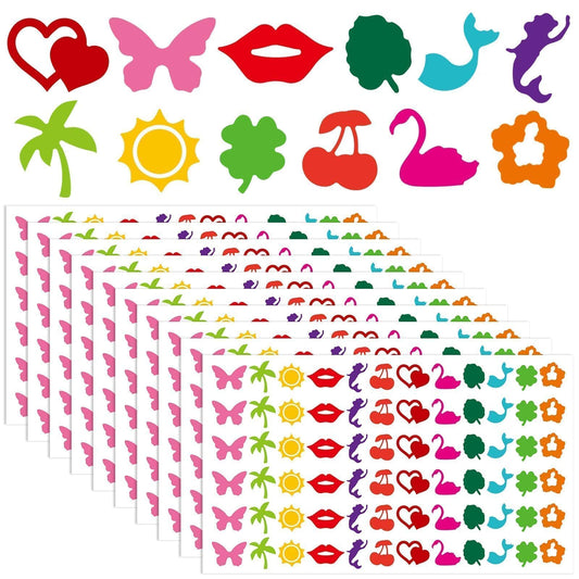 FEBSNOW pack front view showing 10 sheets and 720 stickers benefit clear quantity