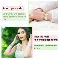 FECASIMY elastics stretched around thick hair demonstrating strong grip