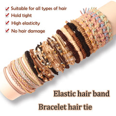 FECASIMY worn as wrist bracelets, convenient storage and stylish accessory on wrist