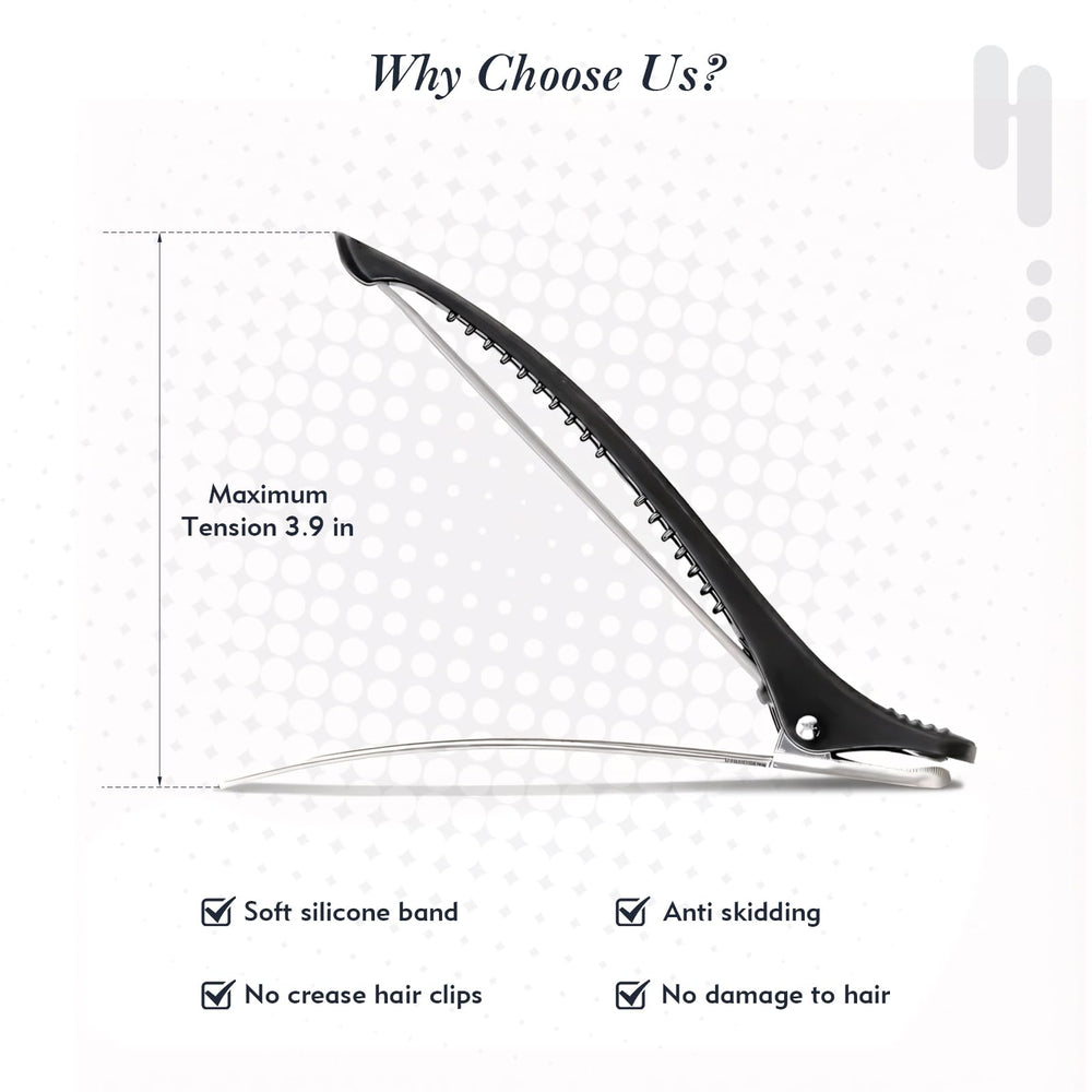 feehope clips in hair while styling, demonstrating secure anti-slip hold benefit