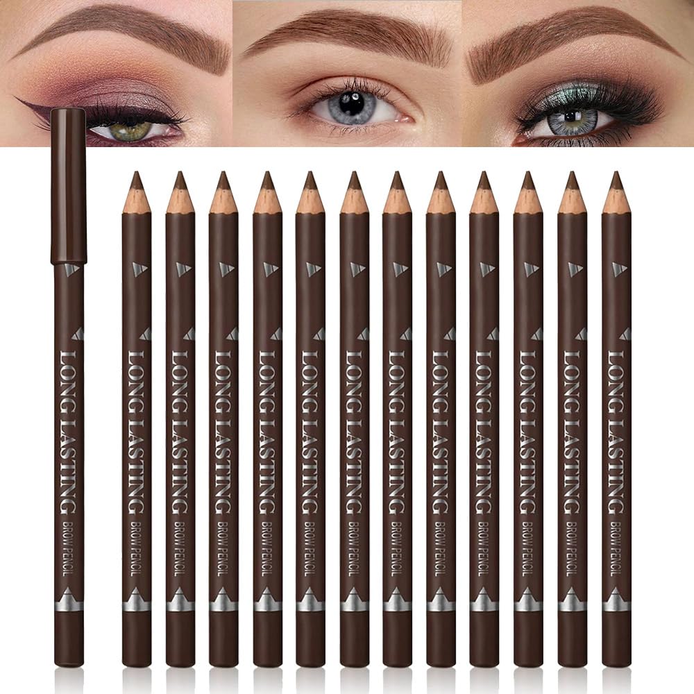 FeiCuiYun front packaging showing twelve wooden eyebrow pencils, clear organization and convenience