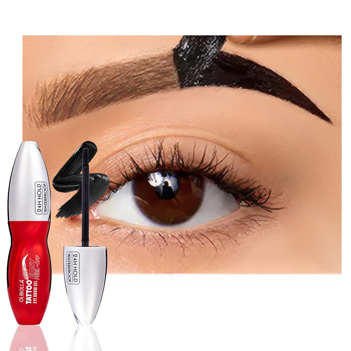 FeiCuiYun front packaging showing light brown brow gel and benefit of long wear