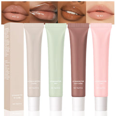 FeiCuiYun front packaging showing four tinted lip butters and benefits