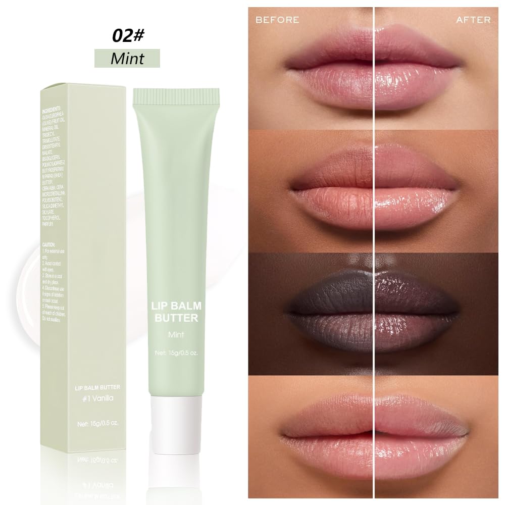 FeiCuiYun lip butter open with mint-tinted shine for refreshing hydration