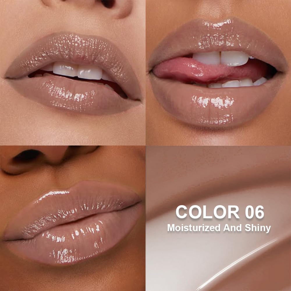 FeiCuiYun swiped on lips demonstrating sheer-tint and smoothing effect