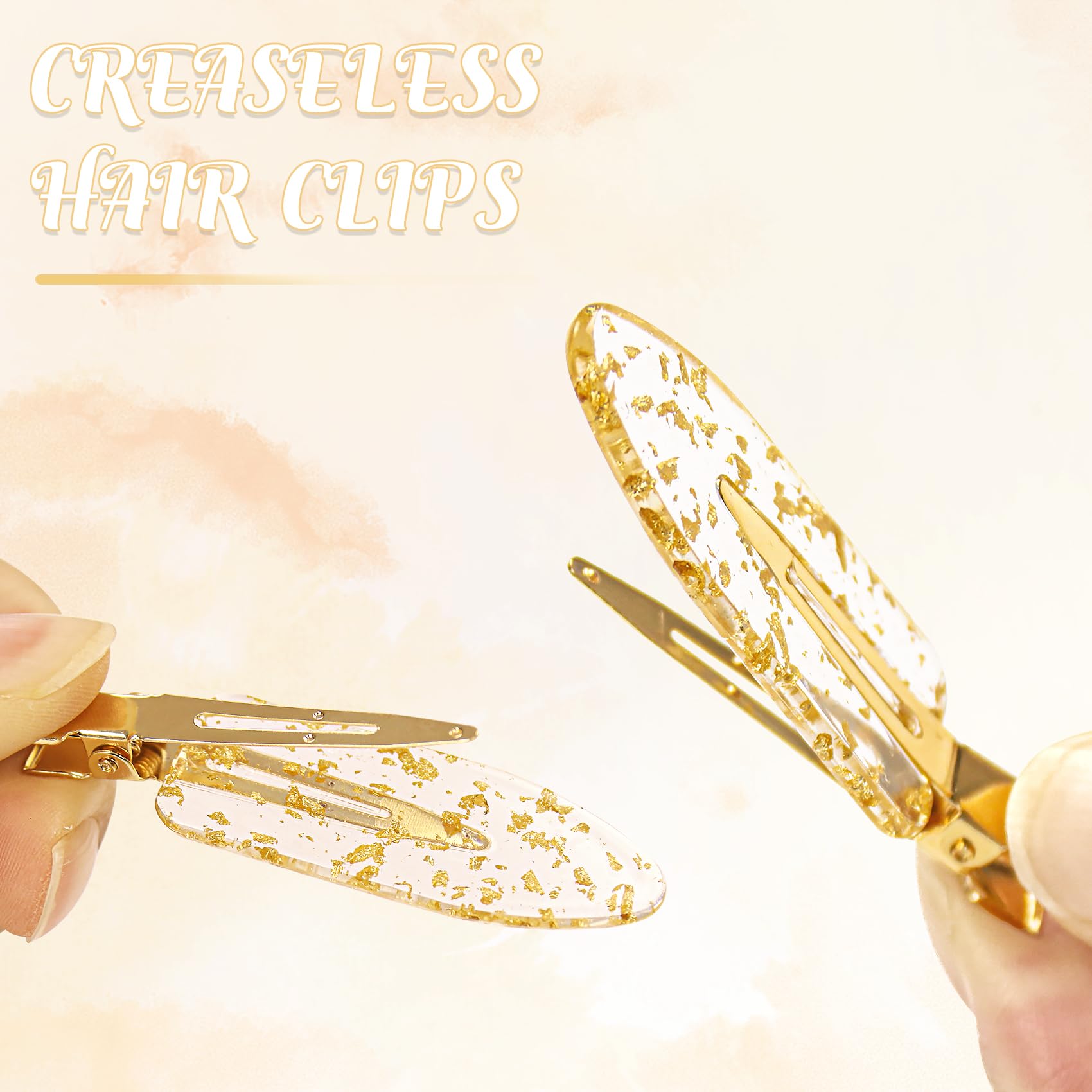 FEINIGESI clips in use with stylist curling hair benefit secure sectioning during styling