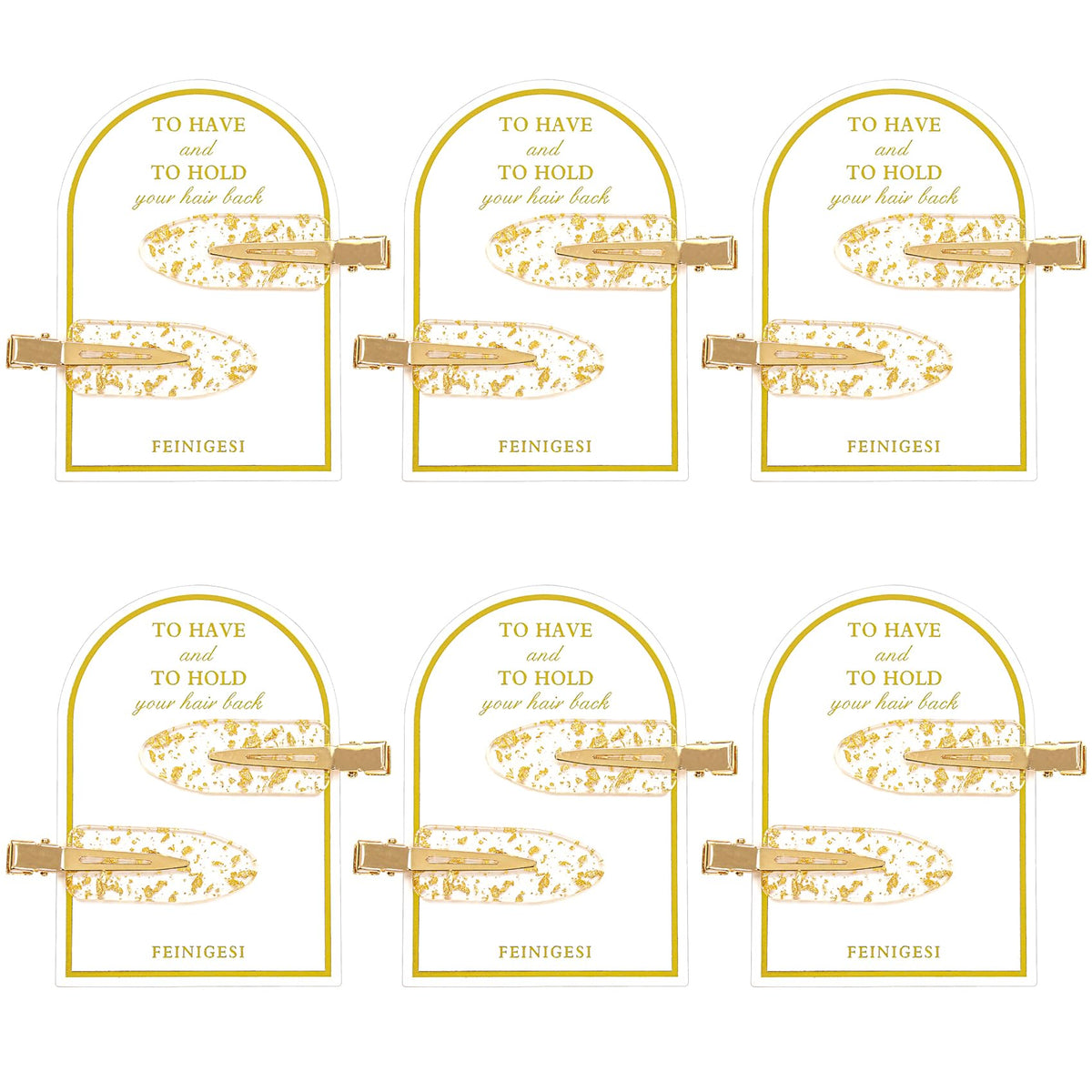 FEINIGESI front packaging showing glitter clips and gift-ready cards benefit clear presentation