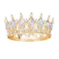 Feltent gold crown front view showing regal shape and secure fit benefit