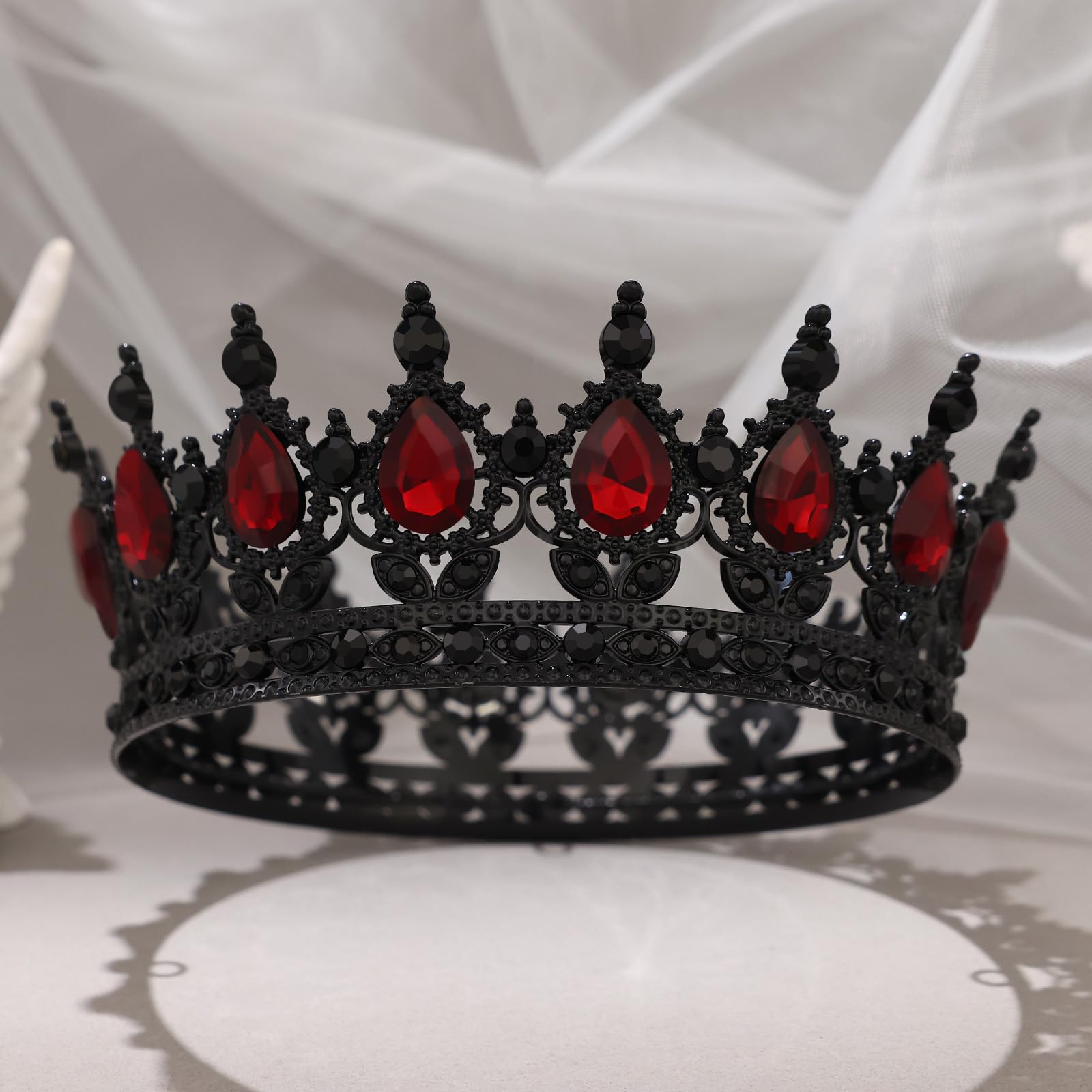 Feltent crown worn in styled hair demonstrating secure fit and beauty