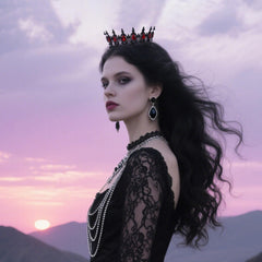 Feltent crown in wedding setting showing dramatic accent for bridal looks