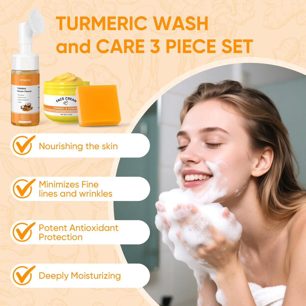 femani cream texture swatch showing lightweight turmeric vitamin C hydration
