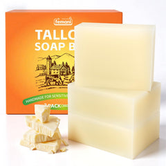 femani front packaging shows unscented tallow soap, clear ingredient focus and gentle cleanse