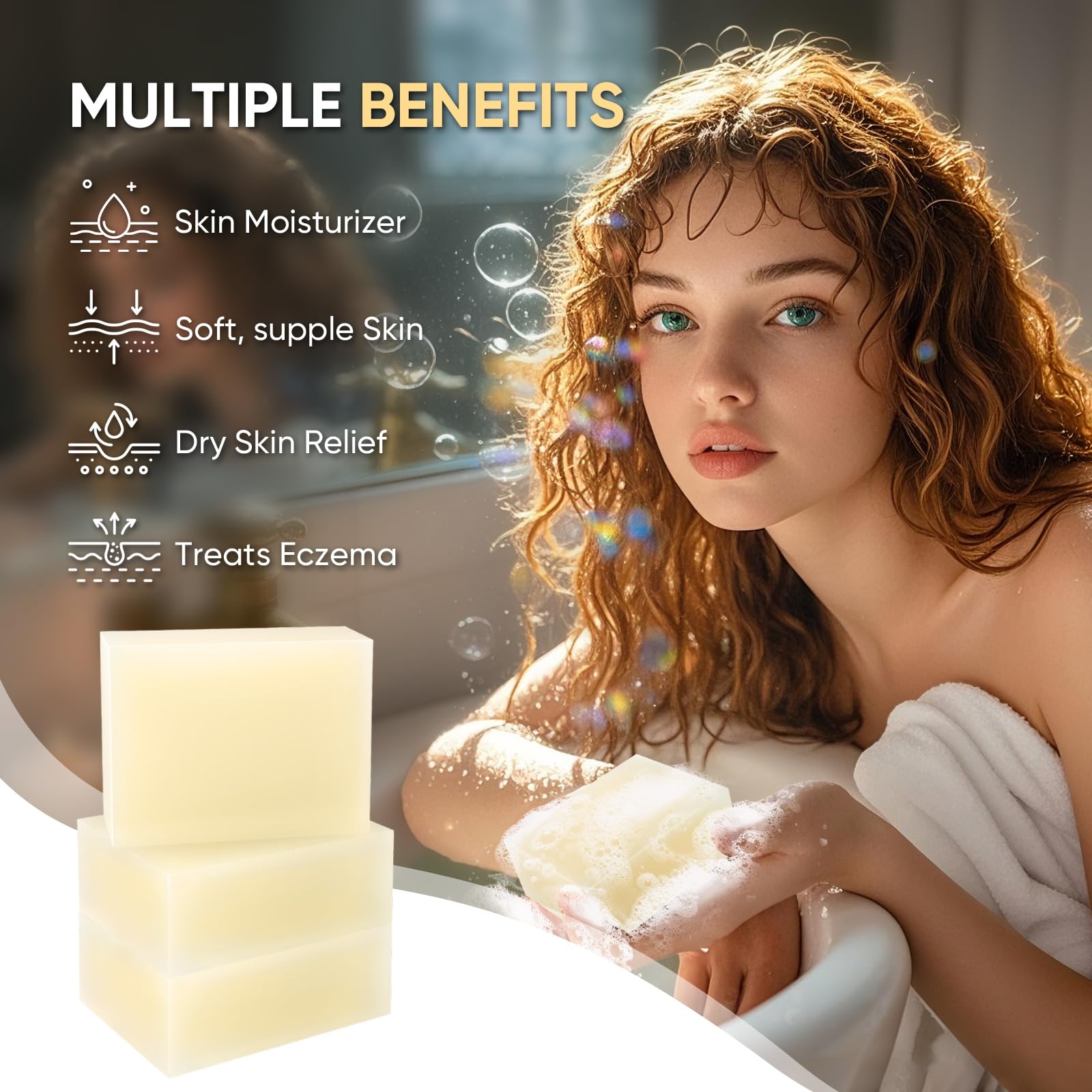 femani close-up of soap texture highlighting natural glycerin and moisturizing surface